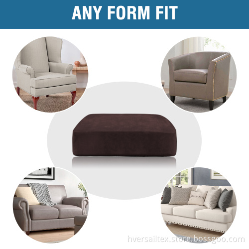 Velvet Plush 1 Piece Individual Couch Cushion Cover